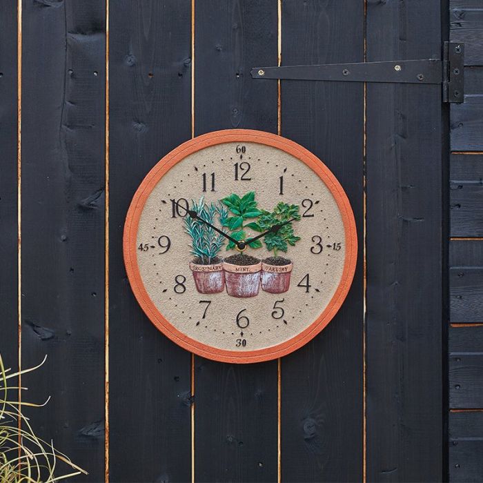 Herb Hand Painted Polyresin Clock main product photo