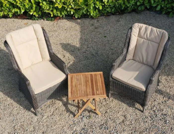 2 Seater Square Bistro Table With Boston Chairs