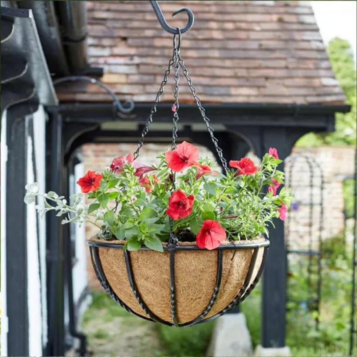 14" Forge Hanging Basket Lifestyle