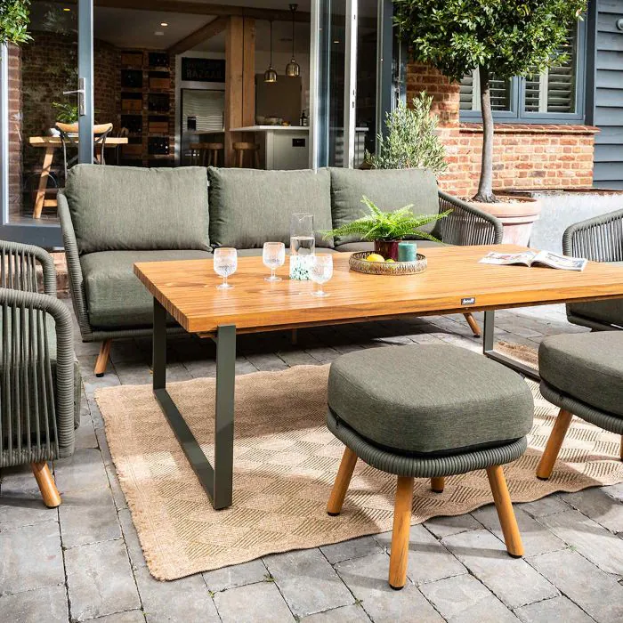 Eden 3 Seat Lounge Sofa Set - Moss