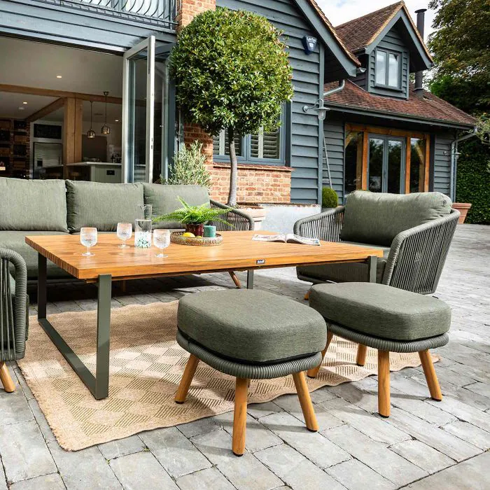 Eden 3 Seat Lounge Sofa Set - Moss