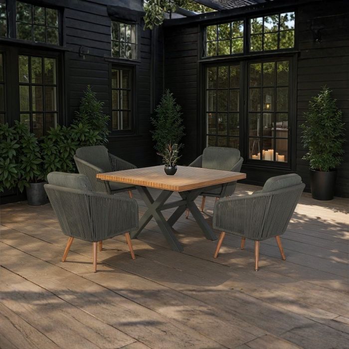 Hartman Eden 4 Seat Square Set - Moss / Acacia main product photo