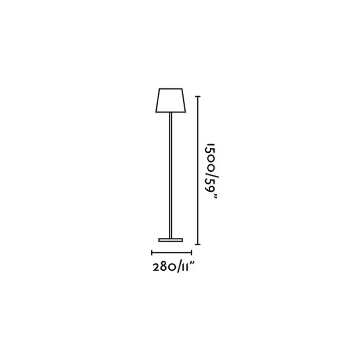 Faro TOC White Floor Lamp LED - 4.5W - Dimensions Faro TOC White Floor Lamp LED - 4.5W - Dimensions