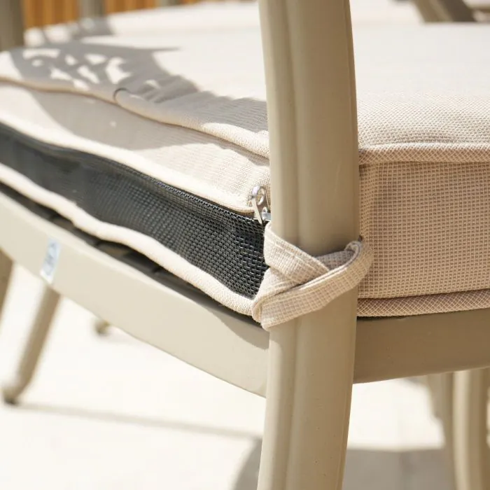 Hampshire 8 Seater Oval Cast Aluminium Set in Sahara