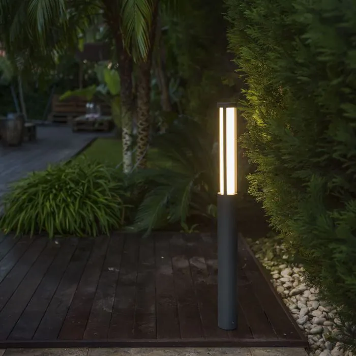 Faro LOGAR 900 LED Dark Grey Beacon - 23W on Decking