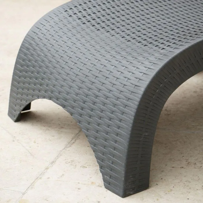 Fiji Grey Resin Sun Lounger