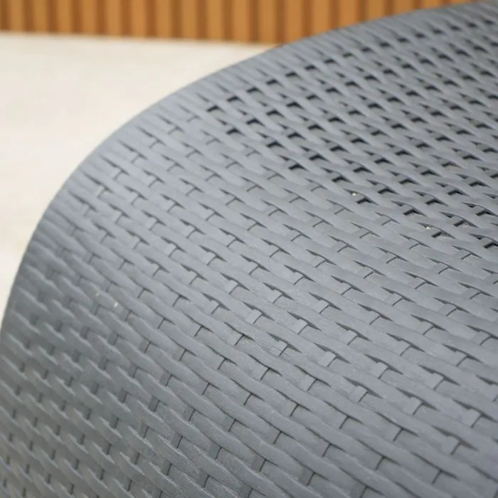 Fiji Grey Resin Sun Lounger