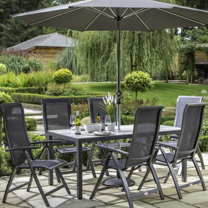 Vienna 8 Reclining Seat Rectangular Dining Set
