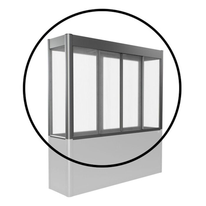 Florentina Greenhouse Extension for Raised Bed - Metallic Quartz Grey - 2m x 0.5m main product photo