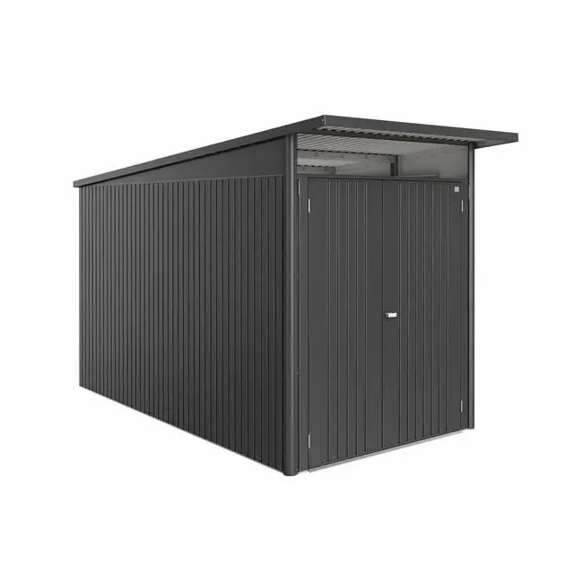 Biohort Avantgarde ECO Garden Shed - A4 - Double Door - Metallic Dark Grey