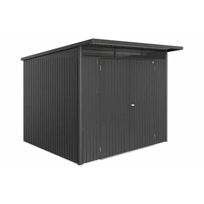 Biohort Avantgarde ECO Garden Shed - A6 - Double Door - Metallic Dark Grey