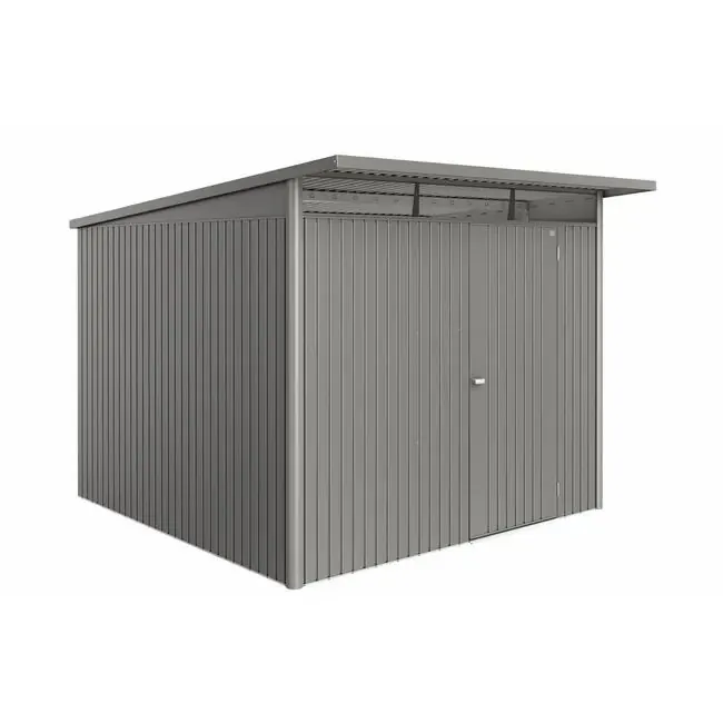 Biohort Avantgarde ECO Garden Shed - A7 - Standard Door - Metallic Quartz Grey
