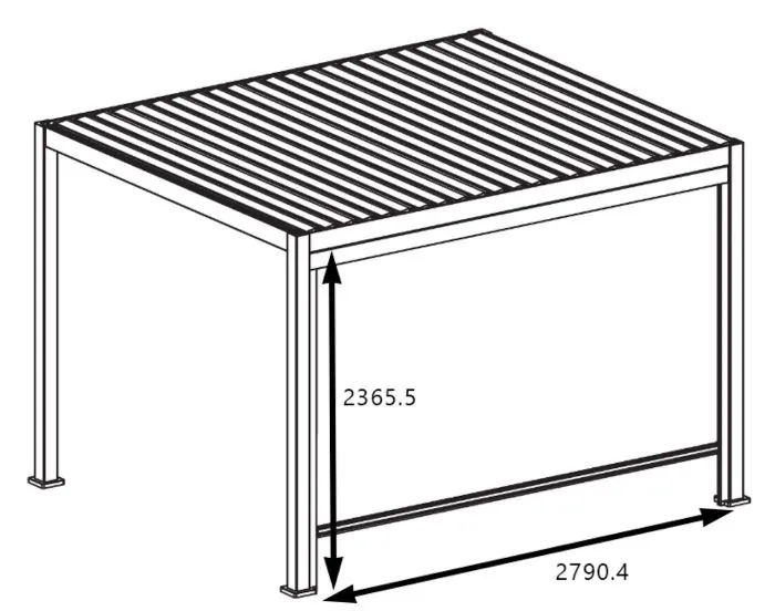 Mirador Ares 3m Wind Screen - White