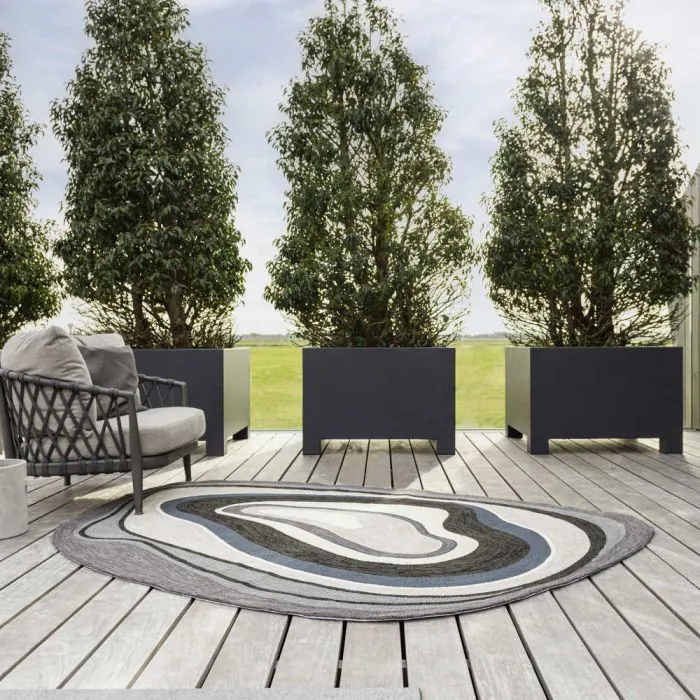 Outdoor Habitat Aura Grey Carpet (140cm x 200cm)