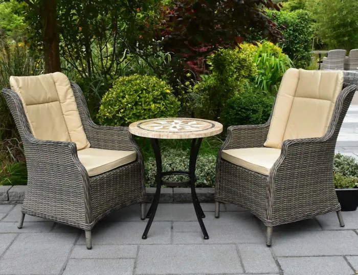 Outdoor Living Stone Top 2 seater set