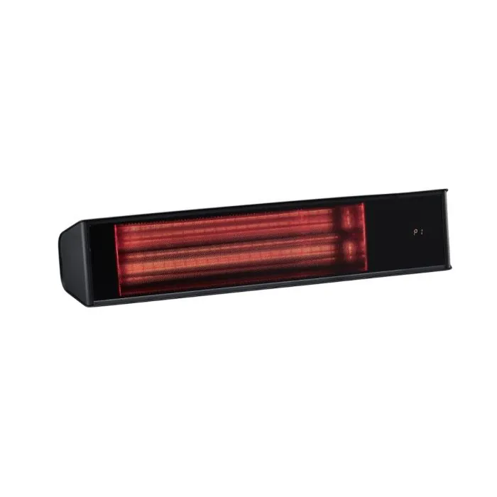 Front view of the Burda - Relax Glass Compact - PerfectClime Powered on