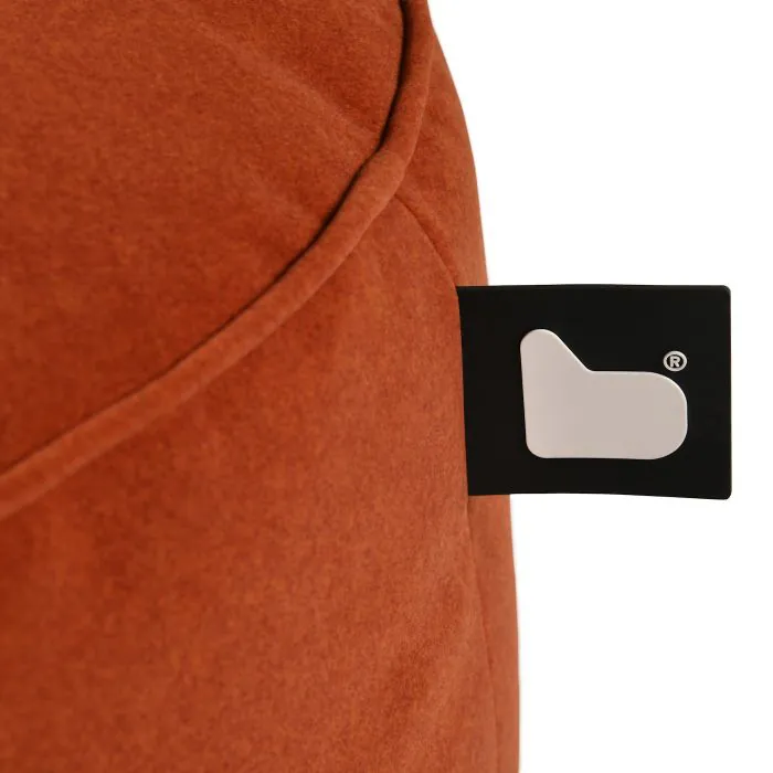 Extreme Lounging B Pouffe Brushed Suede - Rust