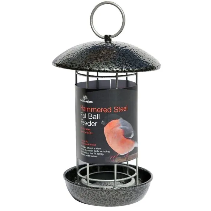 Hammered Steel Fat Ball Feeder Hammered Steel Fat Ball Feeder