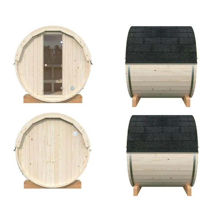 Anita 2m x 1.6m Barrel Sauna