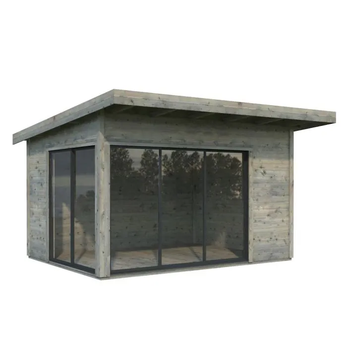 Andrea 11.2m (2.6m x 3.9m) Slide Plus Garden Room / Garden Office with Double Toughened Glass