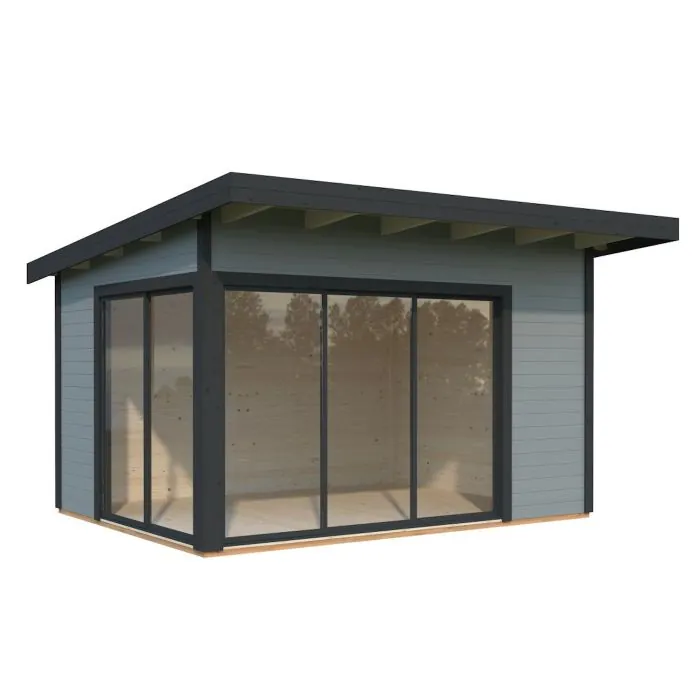 Andrea 11.2m (2.6m x 3.9m) Slide Plus Garden Room / Garden Office with Double Toughened Glass