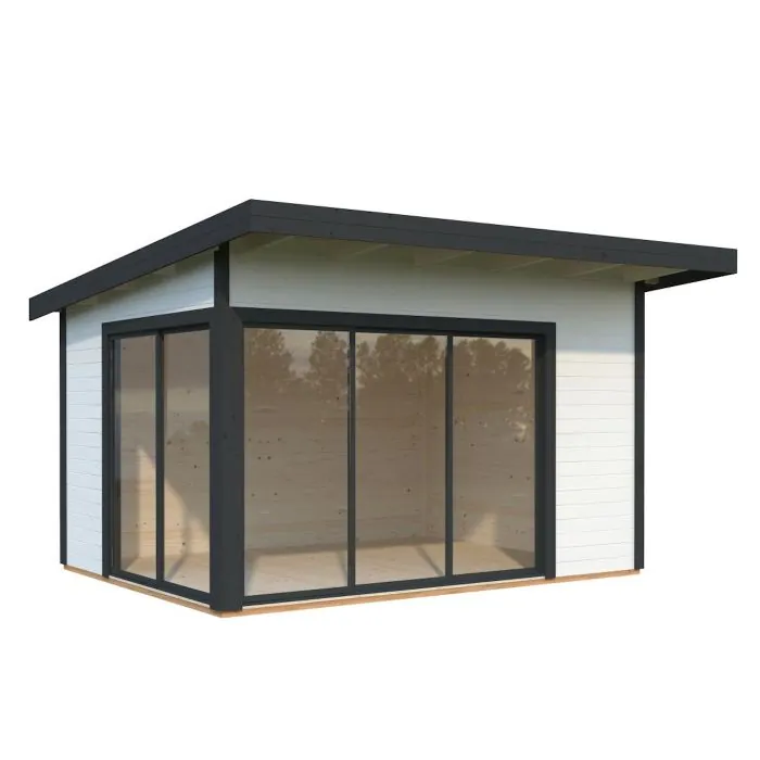 Andrea 11.2m (2.6m x 3.9m) Slide Plus Garden Room / Garden Office with Double Toughened Glass