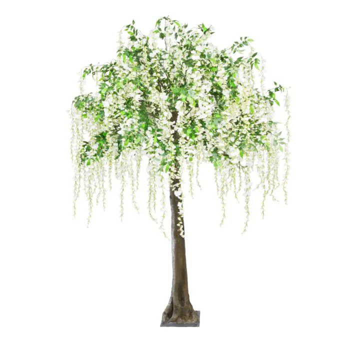 9ft (280cm) MultiBranch Complete Tree Wisteria – White