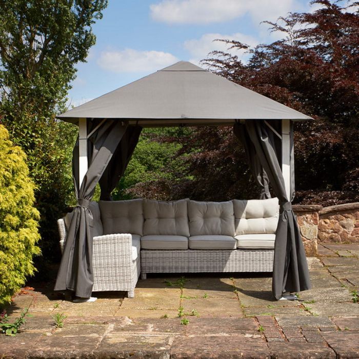 Vintage Heavy Duty Metal Gazebo (2.5m x 2.5m) - Grey main product photo