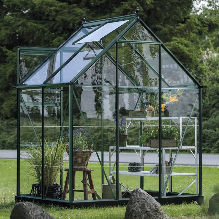 Halls ICON 6 Greenhouse - 2.5m² - 6ft x 4ft - Horticultural - Green main product photo