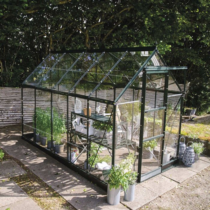 Halls ICON 6 Greenhouse - 6.1m² - 6ft x 10ft - Horticultural - Green main product photo