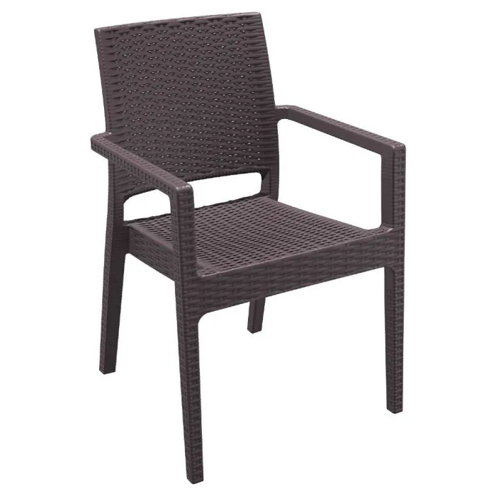 Ibiza Brown Stacking Armchair