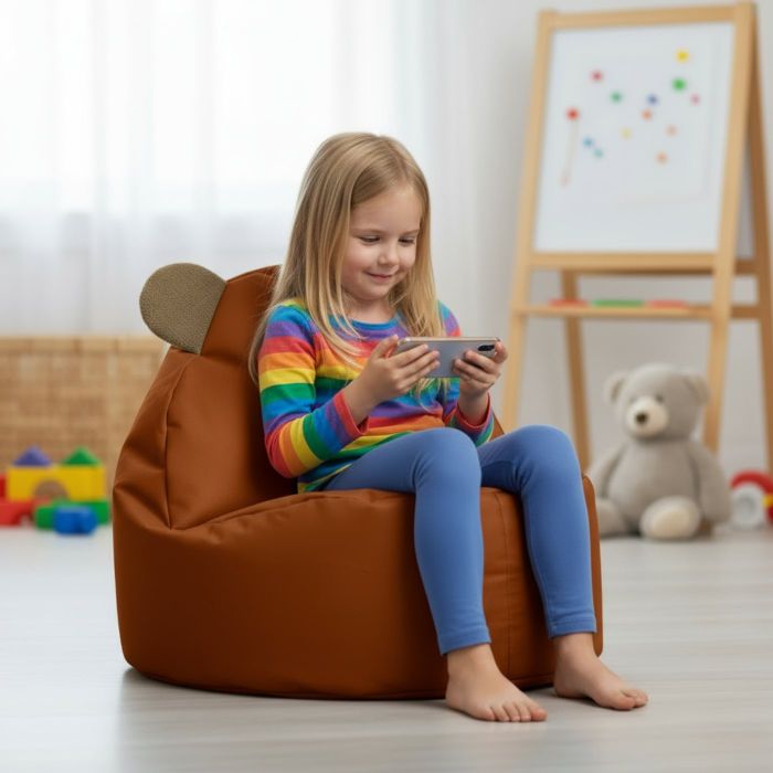 Kids Bear Indoor Beanbag - Pumpkin main product photo