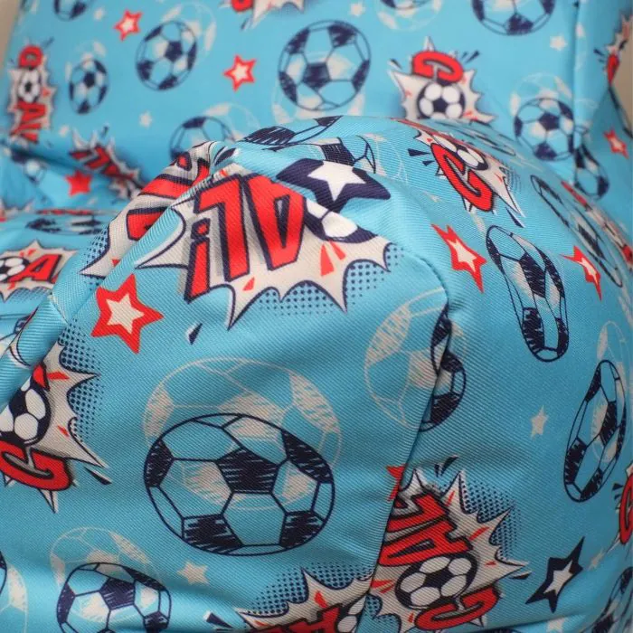 Funzee Kids Small Beanbag Chair - Blue Goal
