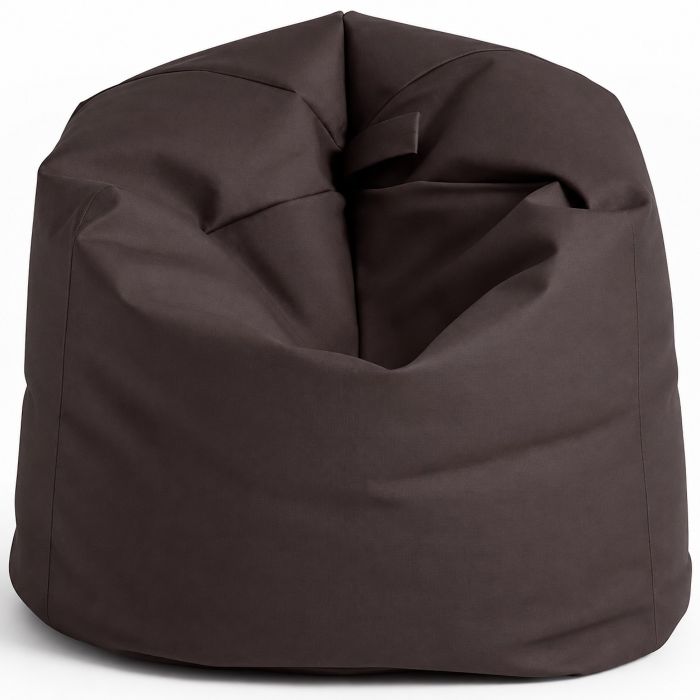 Faux Leather Beanbag - Brown main product photo
