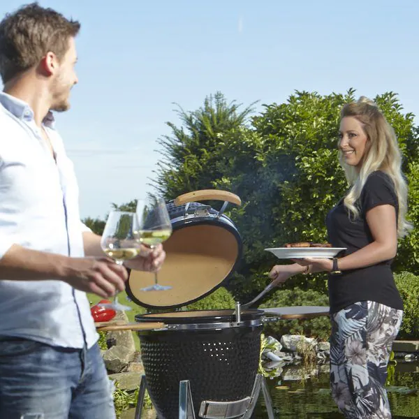 Kamado with Model Joe at BBQ