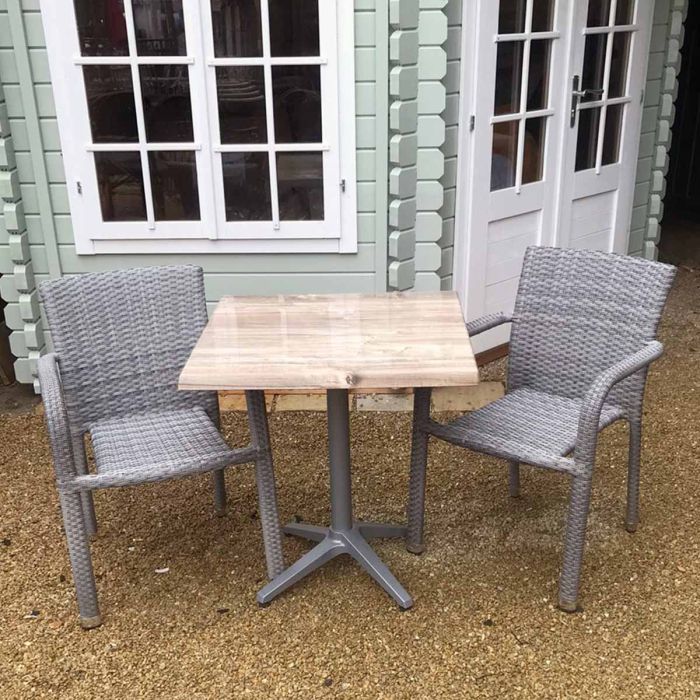 Kentucky Table with 2 Oliveria Grey Chair main product photo