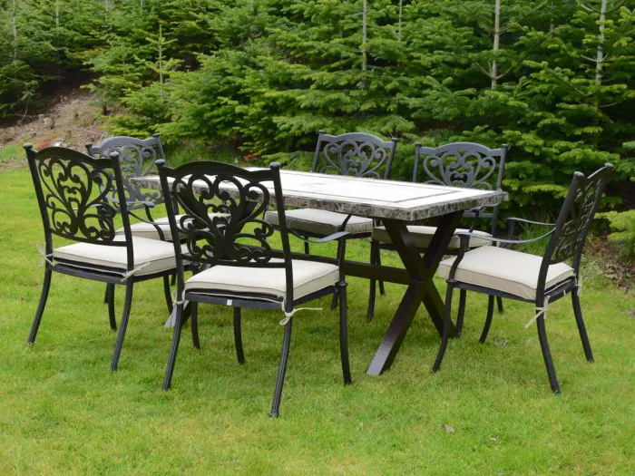 Killiney 6 Seat Rectangular Set with Hampshire Chairs