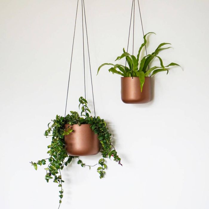 Kew Matt Copper Hanging Planter Large with Hook 17cm main product photo