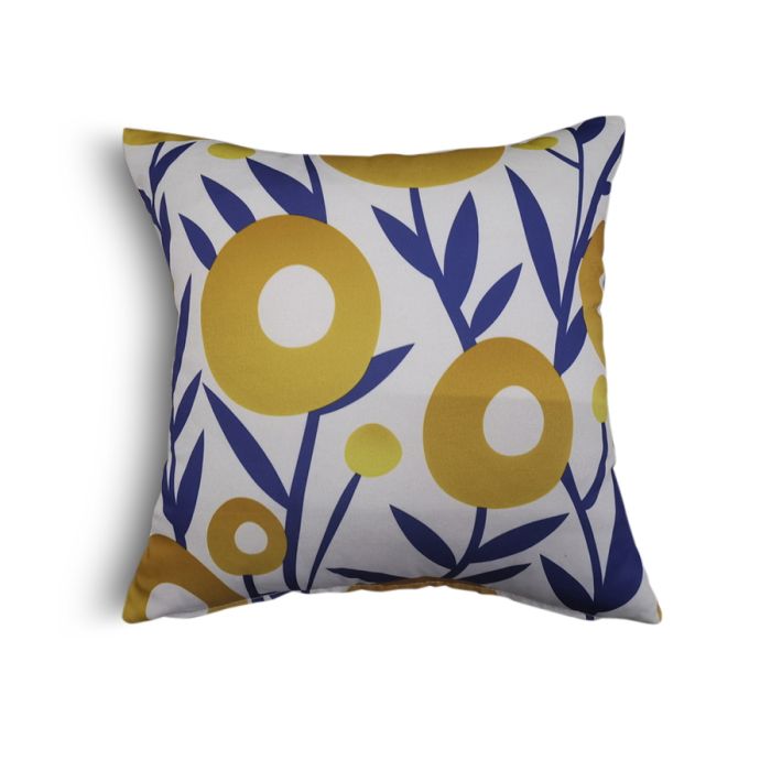 Nordic Yellow Flowers Scatter Cushion main product photo