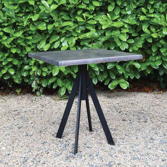 Metallic Square Werzalit Table with Fuoz Legs Metallic Square Werzalit Table with Fuoz Legs
