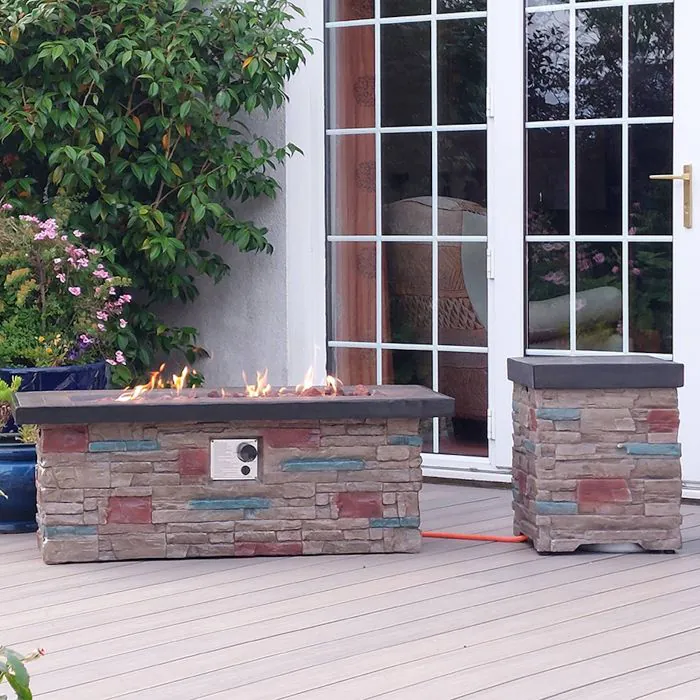 Brick Effect Rectangular Firepit