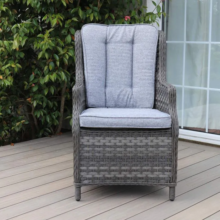 Inis 6 Seat Oval Dining Set - Dark Grey