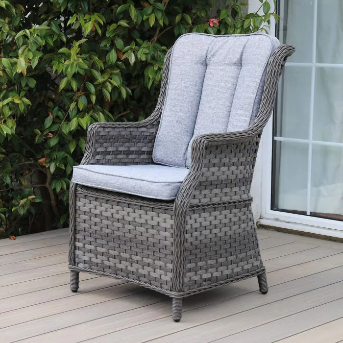 Inis 6 Seat Oval Dining Set - Dark Grey