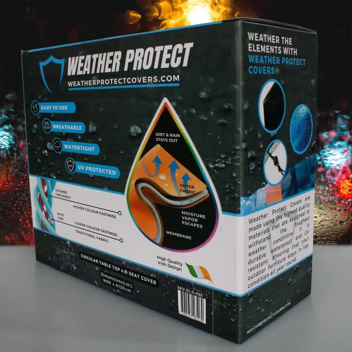 Weather Protect Circular Table Top (4/6 Seat) - (120cm x 90cm) Cover 