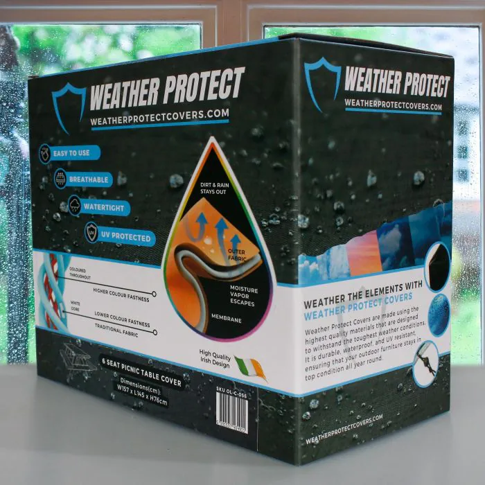 Weather Protect 6 Seat Picnic Table (157cm x 76cm) Cover