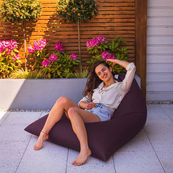 Large Outdoor Pyramid Bean Bag - Berry