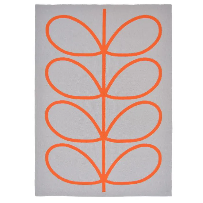 Outdoor Orla Kiely Giant Linear Stem Persimmon Carpet (160cm x 230cm)