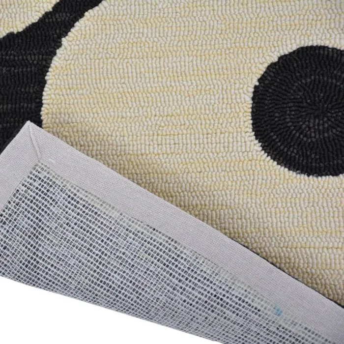 Outdoor Orla Kiely Spot Flower Black Carpet (160cm x 230cm)