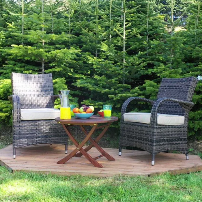 Cairo Rattan Round Cornis Bistro Set