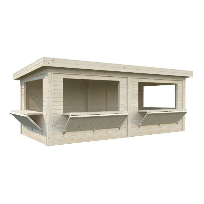 Lenna 16.6m Flat Roof Gazebo with 2 Full Walls and 4 Wall Hatches (6m x 3m) Lenna 16.6m Flat Roof Gazebo with 2 Full Walls and 4 Wall Hatches (6m x 3m)